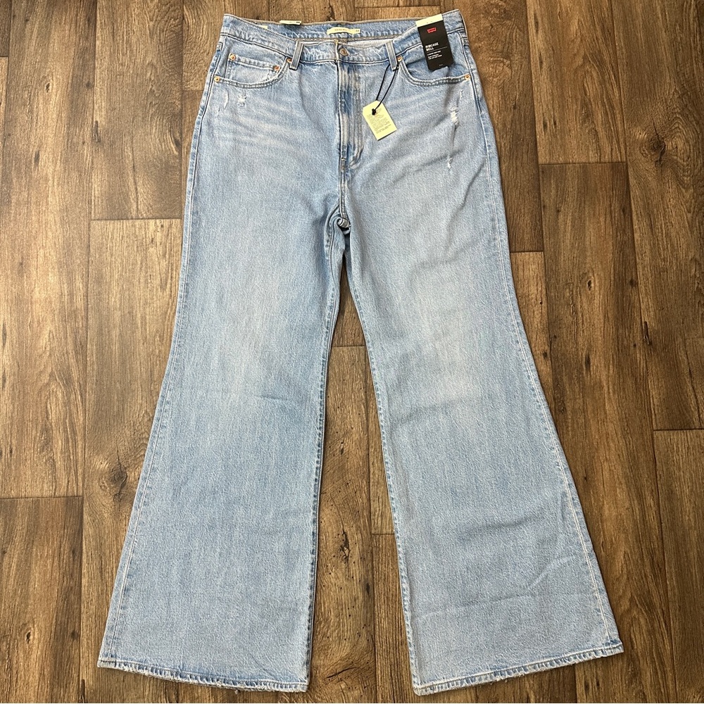 Levi’s Premium Ribcage Bell Flare Denim Jeans Women's Size 34x34 Blue